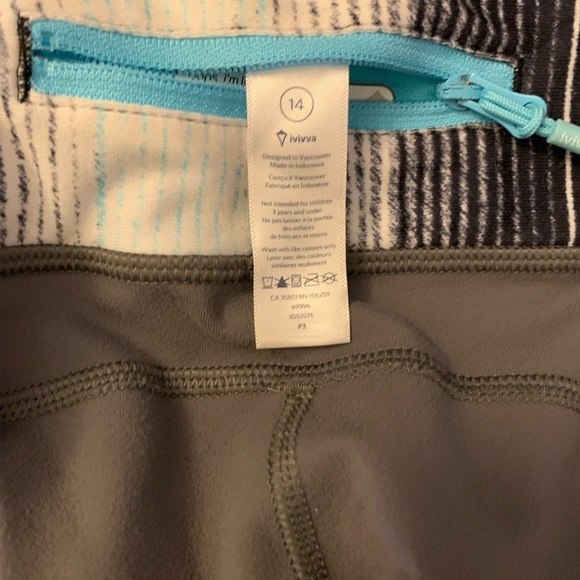Lululemon Ivivva Leggings Girl Size 14 Gray Mesh - Picture 3 of 5